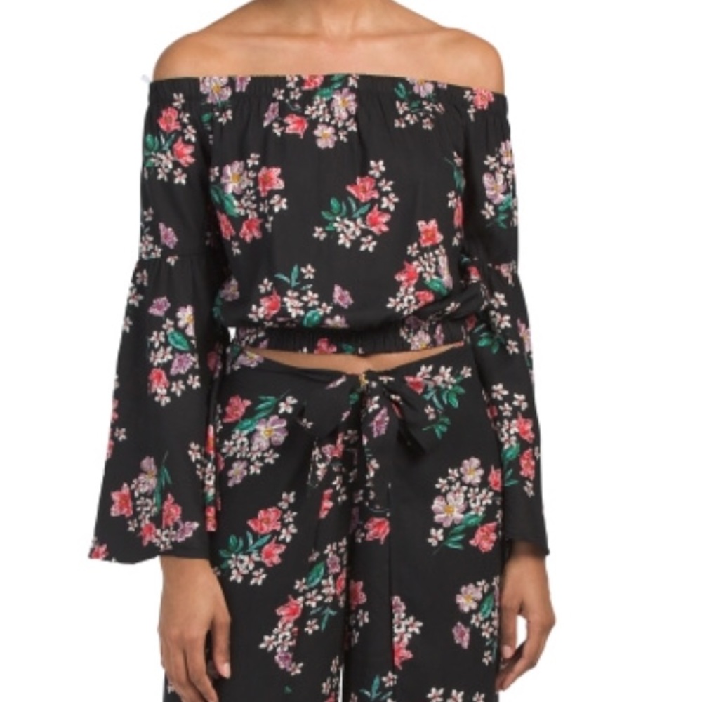 Floral off the shoulder top